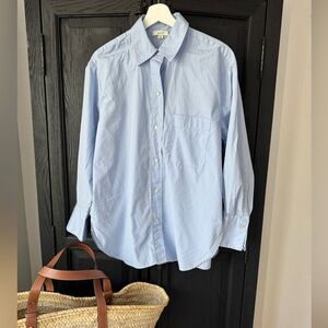 Vince Oversized Poplin Button Down Shirt